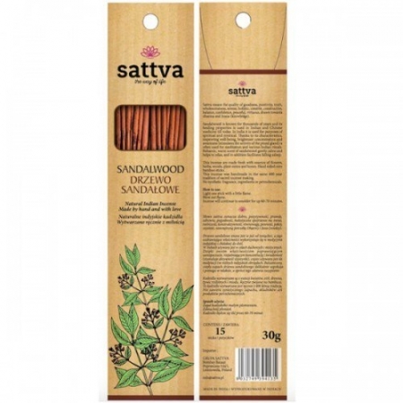 SATTVA AYURVEDA Kadzidełka INCENSE SANDAL 30G Drzewo sandałowe